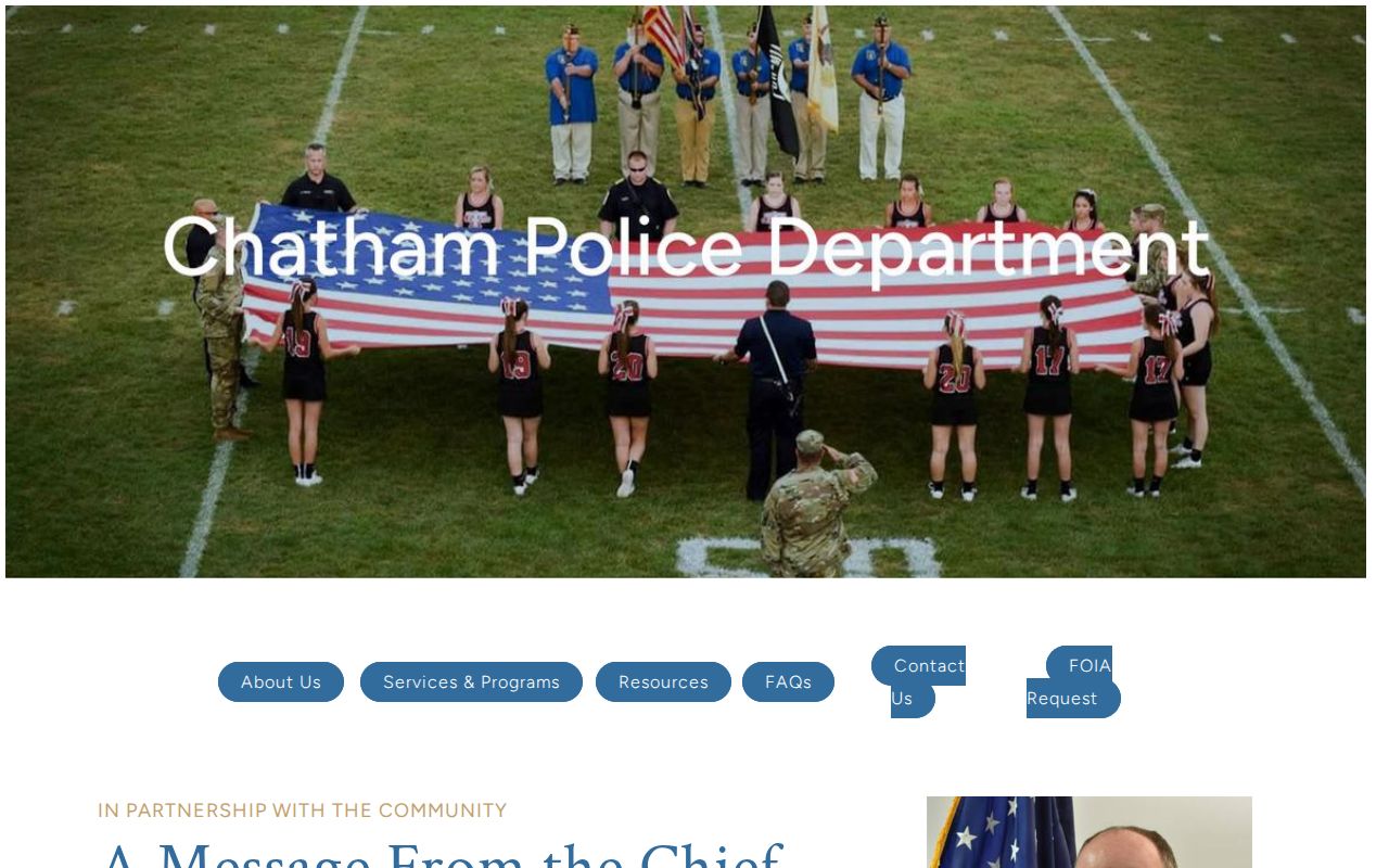 Chatham criminal records Police Department page