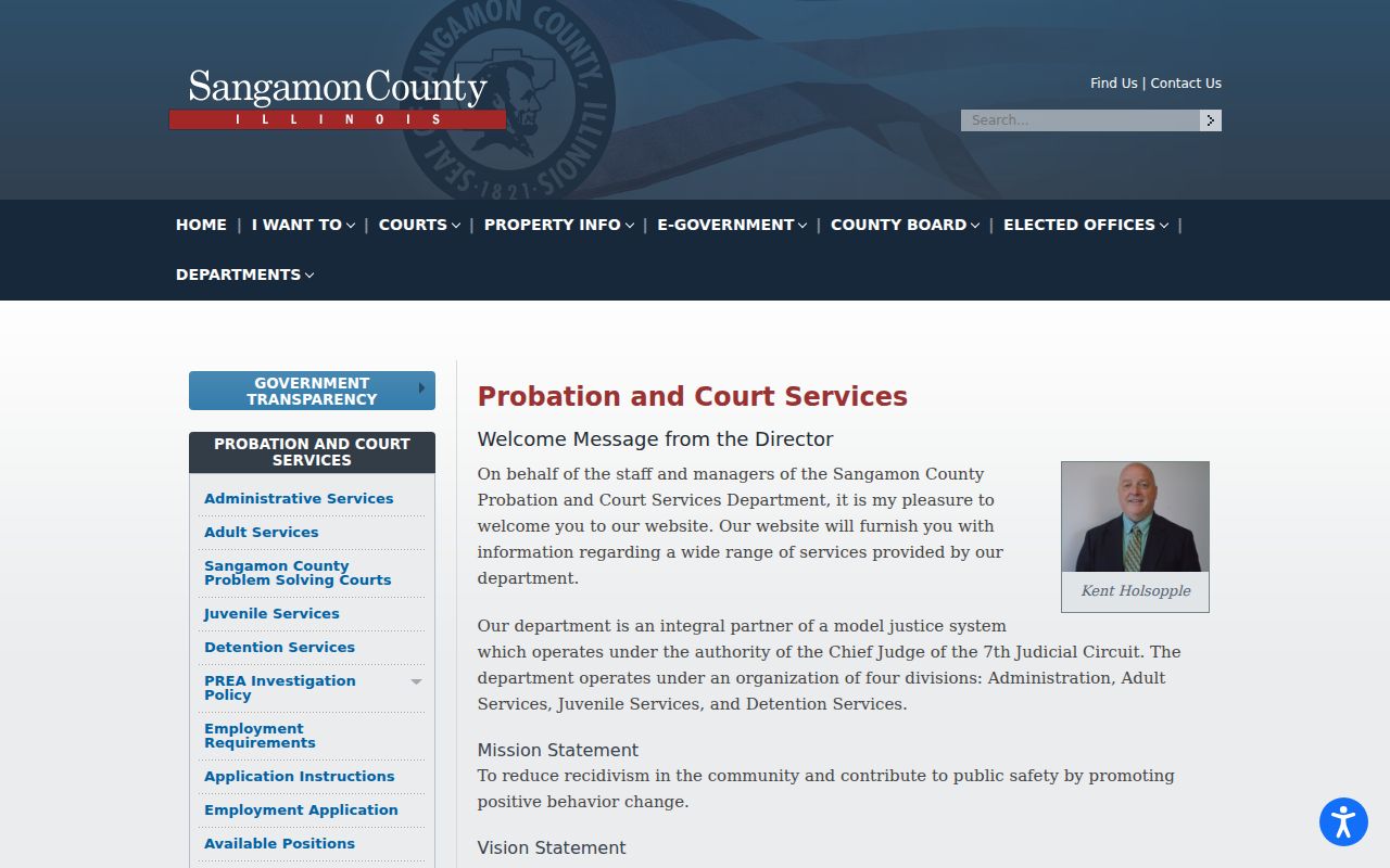 Sangamon County court case lookup probation and problem-solving courts