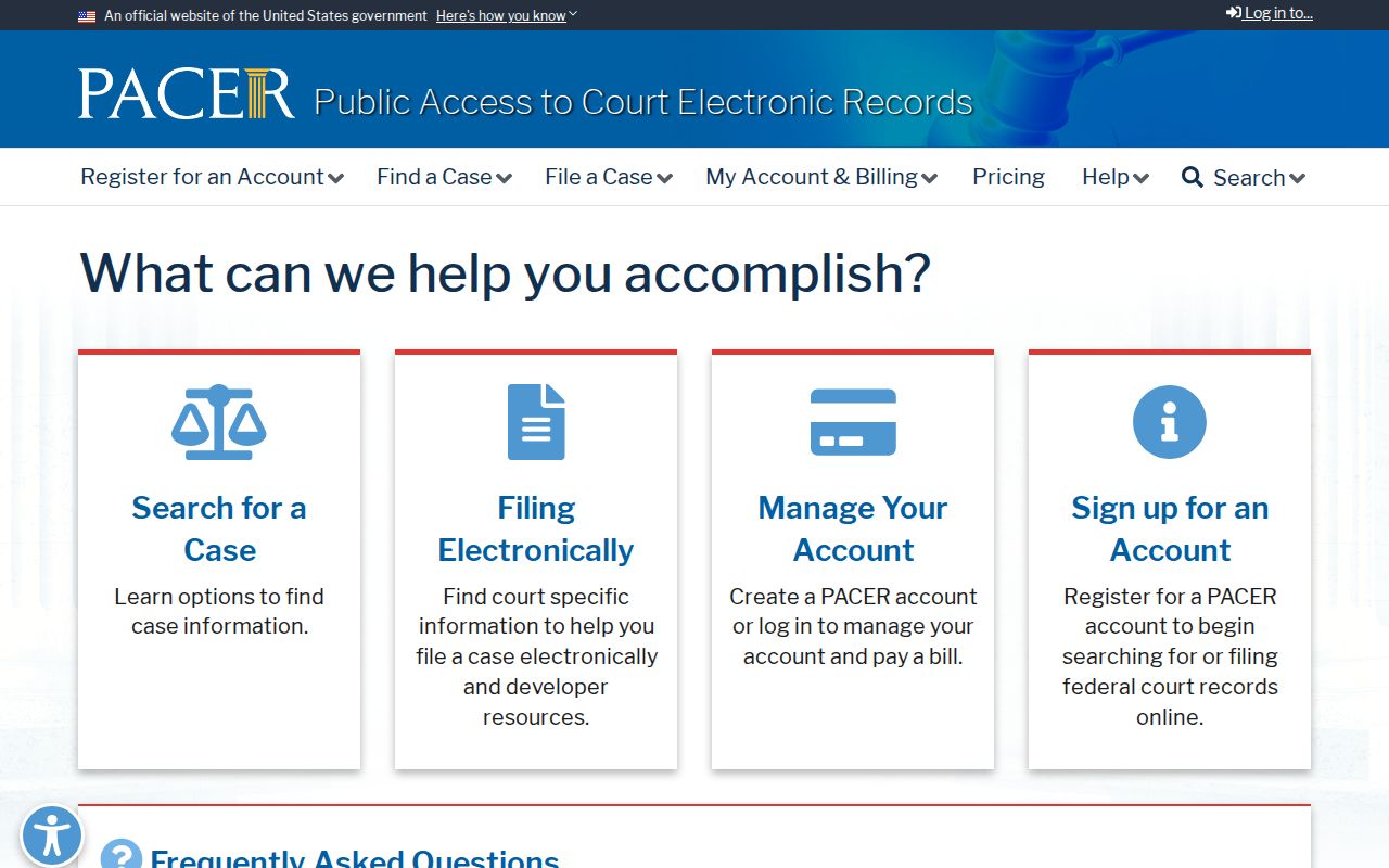 Sangamon County criminal history PACER federal records