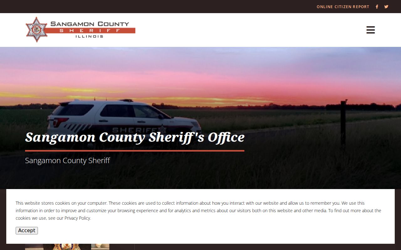 Sangamon County criminal history sheriff homepage